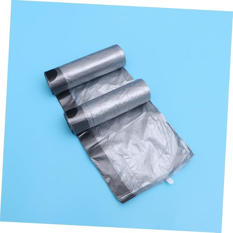 أكياس قمامة بسحاب سميك 75 قطعة 5 لفات لون معدني إغلاق تلقائي للمطبخ المنزلي - Image 3